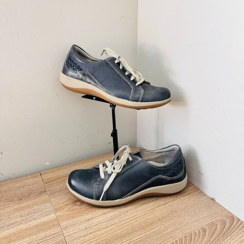 Aetrex Dana Casual Lace Up Oxford Shoes Navy Women’s Size 7.5